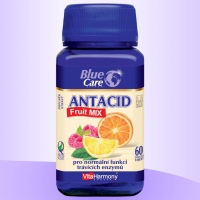 ANTACID Fruit mix ŽVÝKACÍ, 60 tbl., doplněk stravy ovocné příchutě - pomeranč, citron, malina