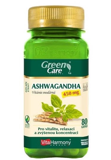 ASHWAGANDHA 450 mg, 80 kapslí doplněk stravy