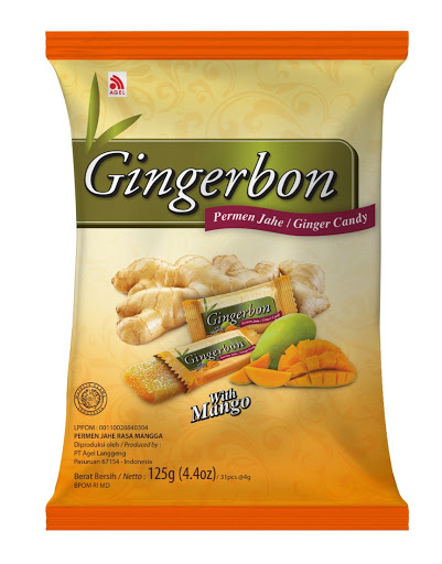 Zázvorové bonbony s mangem, 125 g