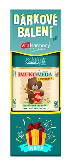 ImunoMéďa, 50 gummies, doplněk stravy Pektinové gummies pro podporu imunity + dárek barevný hopík