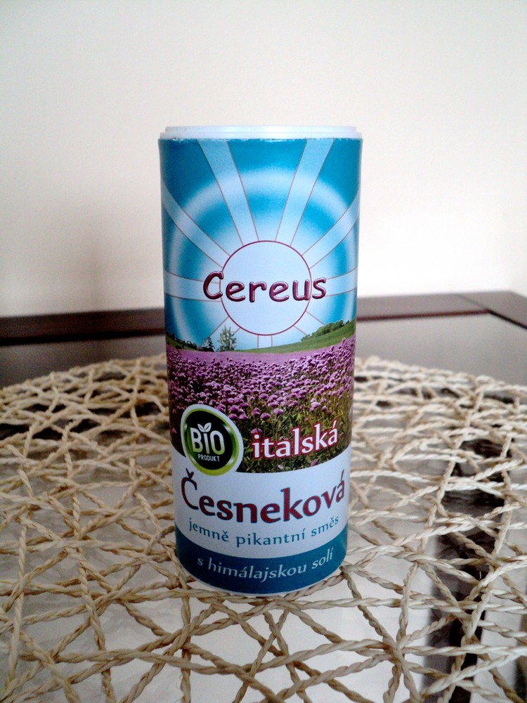 Jídelní sůl česneková BIO, slánka 120g himálajská jídelní sůl Cereus