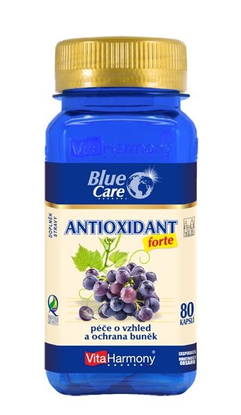 ANTIOXIDANT forte, 80 kapslí, doplněk stravy Zesílený komplex antioxidantů pro ochranu buněk a péči o vzhled