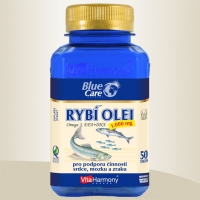 BLUE CARE Rybí olej 1000 mg - Omega 3 EPA + DHA - 50 tob., doplněk stravy