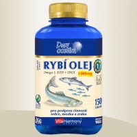 BLUE CARE Rybí olej 1000 mg - Omega 3 EPA + DHA - XXL balení 150 tob.