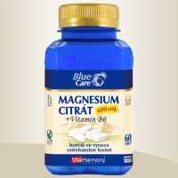 Magnesium citrát 400 mg + Vitamin B6 - 60 tbl., doplněk stravy 