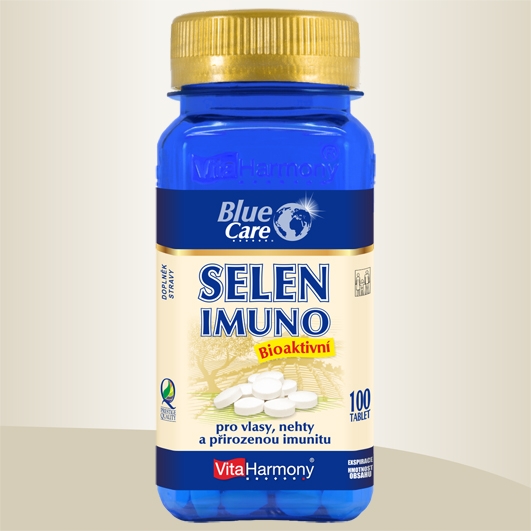 SELEN Imuno 55 µg Bioaktivní - 100 tbl., doplněk stravy Pro pomalejší stárnutí buňek a imunitu