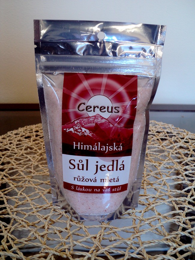Himálajská růžová jídelní sůl mletá, sáček 200g himálajská jídelní sůl Cereus
