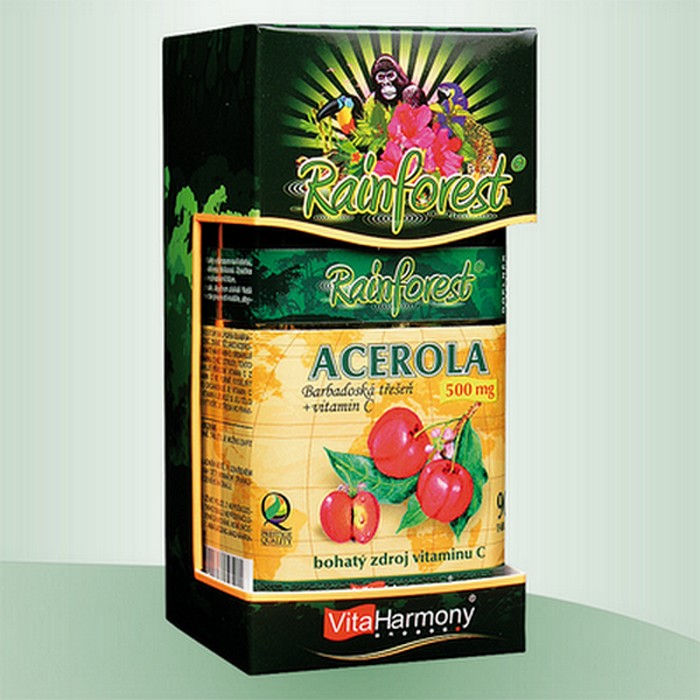 ACEROLA 500 mg + VITAMIN C 250 mg- 90 tbl., doplněk stravy Vitamin C, jak jej umí jen příroda